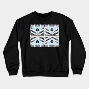 Fijian Tapa Cloth 7C by Hypersphere Crewneck Sweatshirt